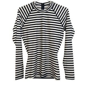 J. Crew Blue‎ White Striped Rashguard Medium